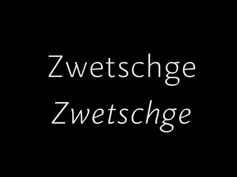 Zwetschge MM Test black carole masters multiple sans serif typedesign typography white