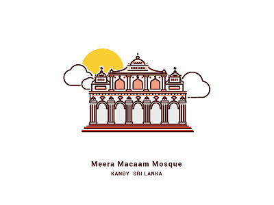 Meera Macaam Mosque arch icon kandy mosque srilanka