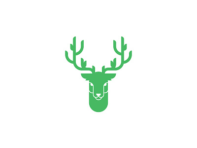 Deer mark 2d illustration animal deer logo mark