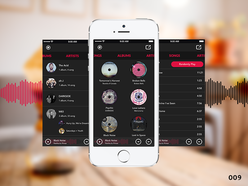 Music App (Playr) - Daily UI #009 app daily music playr ui