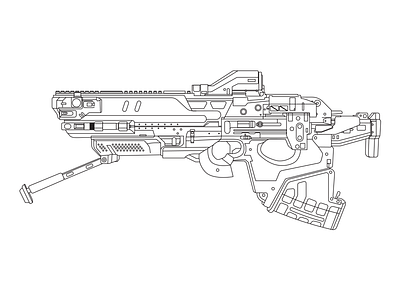 Treads Upon Stars destiny flat illustration rifle scout stars treads upon vector weapon