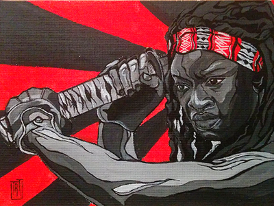 michonne art michonne pop art the walking dead