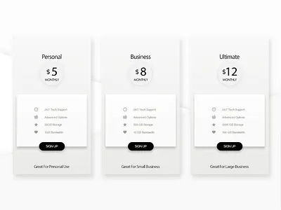 Pricing Table clean dashboard flat icon icons minimal pricing psd simple ui web website