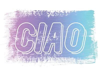 Ciao lettering typography vector