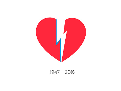 Bowie <3 bolt bowie david heart rip tribute