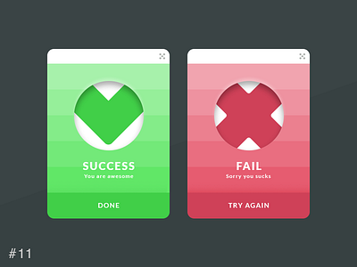 11 Flash Message dailyui error fail flash message popup success ui