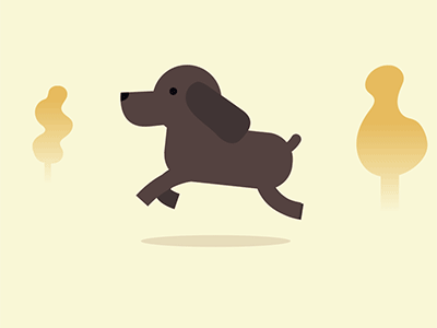 Good boy! 2d animal character cycle dog gif pet run running