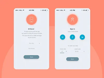 Authentication login sigin signup sms