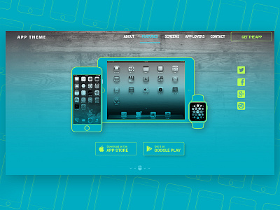 Material design HTML app landing theme android app device header ios ipad iphone iwatch material design phone tablet theme