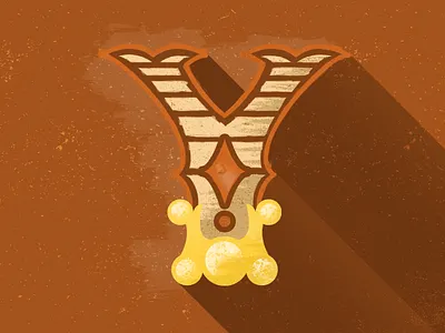 26 Days of Type "Y" cowboy days grunge letter old type typefight western y