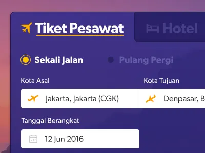 Tiket Pesawat flight form search