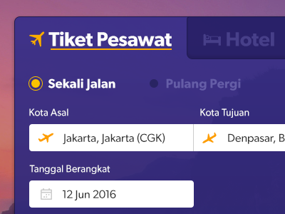 Tiket Pesawat flight form search