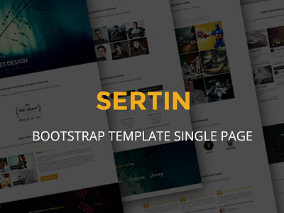 Sertin - Free Bootstrap Template Onepage + PSD bootstrap free html onepage psd responsive template