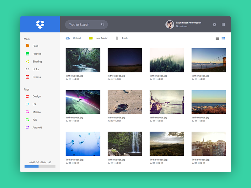 Dropbox Redesign (Sketch Freebie!) dropbox file free freebie resource sketch sketchapp ui user experience user interface ux