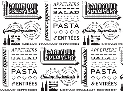 Pattern for Lena's Branding branding illustration pattern restaurant