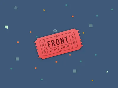 Ticket Illustration for a mail glitch illustration mail pink ticket