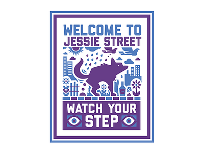 Welcome to Jessie Street design dog illustration poop psa san francisco soma tl vector