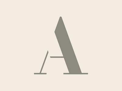 A - WIP a edges floating form hard letter line new old thick thin