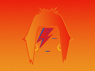 Bye Bowie color david bowie illustration music