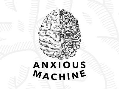 Anxious Machine Podcast Cover Art anxious brain cover art machine mcginley myers podcast