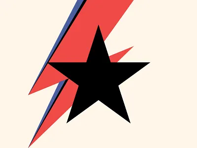 He's a Blackstar black blackstar blue bolt bowie david bowie lightning bolt red star