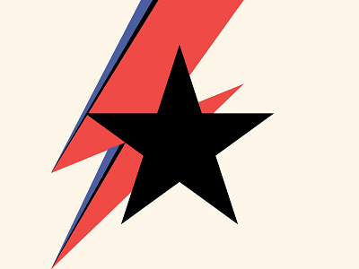 He's a Blackstar black blackstar blue bolt bowie david bowie lightning bolt red star