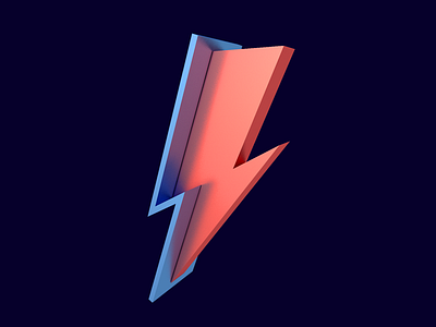 David Bowie 3d bowie cinema 4d david bowie lightning lightning bolt tribute