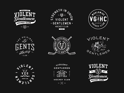 VGHC athletic badge hockey lockup sports tee typography