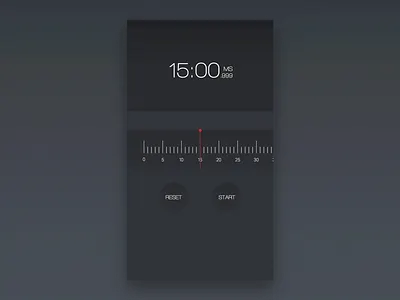 Daily UI 014: Countdown Timer app countdown timer dailyui ios iphone minimal mobile stopwatch time ui ux