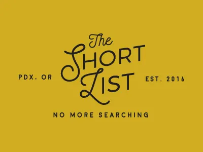 The Short List brand design logo mark type