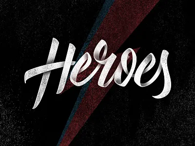 David Bowie brush crayola drawn hand handlettering lettering logo logotype type typography