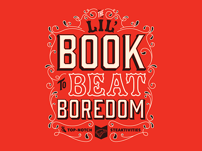 Unused Li'l Book to Beat Boredom Cover booklet boredom illustrator type typography