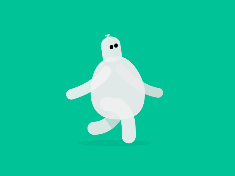 Inflatable Phantom animation balloon brand character gif green illustration inflated logo phantom walk