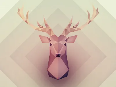 My Deer Friend deerhead illustration lowpoly