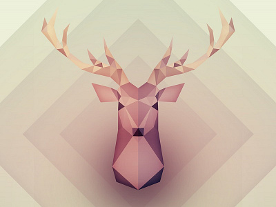 My Deer Friend deerhead illustration lowpoly