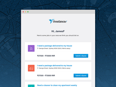 Bid Digest - Email email freelancer.com transactional ui ux