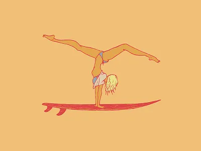 Surfer Girl acrobat apparel california design girl illustration lifestyle surf surfboard swim