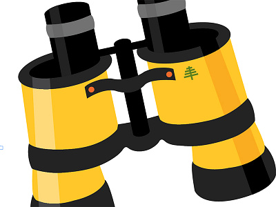 Binoculars adventure binoculars illustration