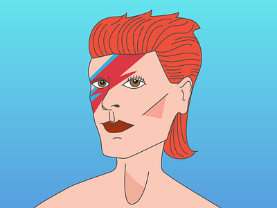 RIP David Bowie david bowie face illustration illustrator music portrait