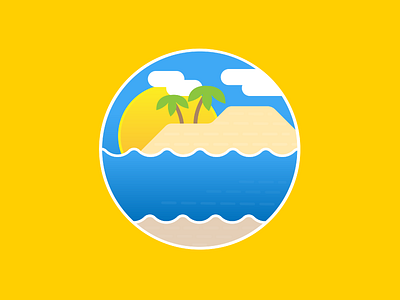 Beachball beach beachball clouds ocean onboarding palm vector water