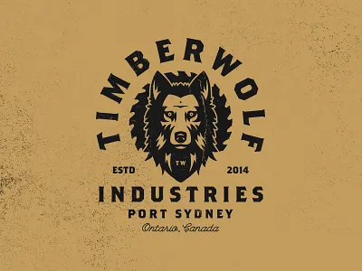TIMBER canada industry saw typography vintage