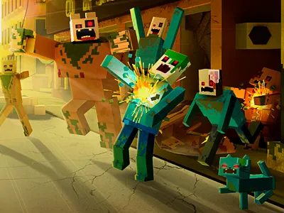 Zombie cat fire illustration zombie