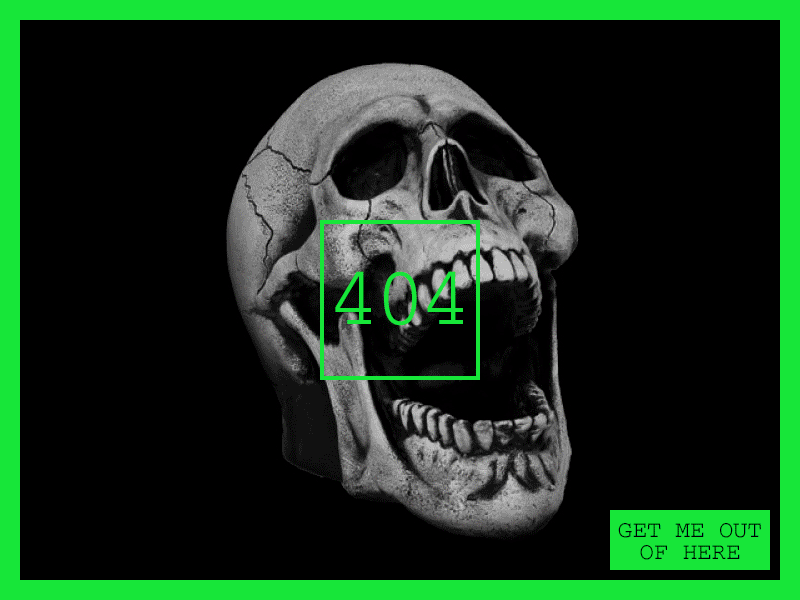Daily UI #8 - 404 Page 404 dailyui gif glitch skull