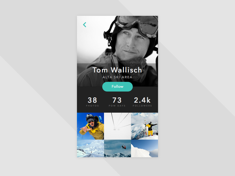 User Profile - Daily UI #006 006 avatar daily dailyui follow interface profile social ui user profile ux