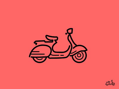 Vespa concept icon concept design icon illustration line logo minimal simplified vector vespa