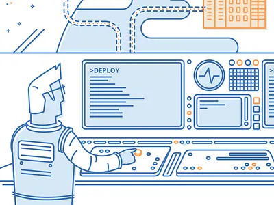 Gravitational Illustration application astronaut gravitational illustration line illustration outer space space