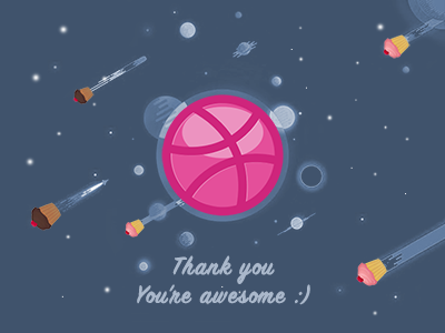 Thank You Vivek Singh newplayer dribbble thankyou