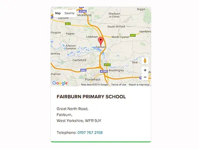 School Map Card cms craft craftcms material design school