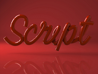 Type Tue - Script 3d type cinema4d cr6 type type tuesday typography