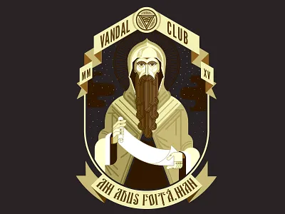 AAFM Variant beard byzantine cleric paper saint stoned t shirt vandal